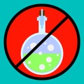 Chemical poisons. Danger caution .Vector silhouette illustration eps8