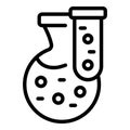 Chemical pots icon outline vector. Study office