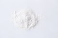 Pile of chemical white powder aspartame E951  on white Royalty Free Stock Photo