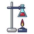 Chemical process icon, cartoon style