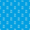 Chemical process pattern vector seamless blue