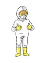 Chemical protective clothing, clothing to protect against the covid-19 pandemic