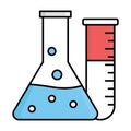 Chemical reaction fill inside vector icon which can easily modify or edit