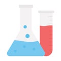 Chemical reaction Flat vector icon which can easily modify or edit