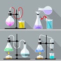 Chemical Research Laboratory. Flat design