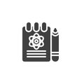 Chemical research note book vector icon Royalty Free Stock Photo