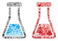 Chemical Retort Mosaic Icons for BigData