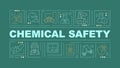 Chemical safety green word concept Royalty Free Stock Photo