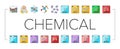 chemical science chemistry icons set vector Royalty Free Stock Photo