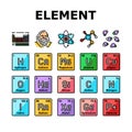 chemical science chemistry icons set vector Royalty Free Stock Photo