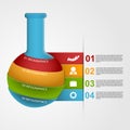 Chemical and science infographic design template.