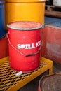 A chemical spill recovery kit box. Royalty Free Stock Photo