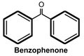 Chemical structure of benzophenone (C13H10O
