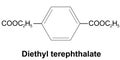 Chemical structure of Diethyl terephthalate Royalty Free Stock Photo