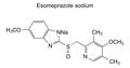 Chemical structure of esomeprazole sodium, drug substance Royalty Free Stock Photo