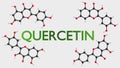 A chemical structure formula of Quercetin. Royalty Free Stock Photo
