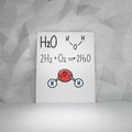 Chemical structure H2O and 2H2O Royalty Free Stock Photo