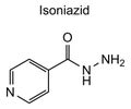 Chemical structure of isoniazid, drug substance Royalty Free Stock Photo