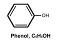 Chemical structure of Phenol (C6H5OH Royalty Free Stock Photo