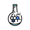 chemical synthesis engineer color icon vector illustration