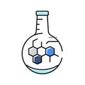 chemical synthesis engineer color icon vector illustration