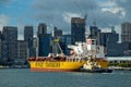 Chemical Tanker departs White Bay in Sydney