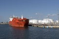 Chemical tanker ship alongside Port Tamps USA