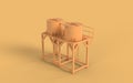 Chemical tanks concept 3d image