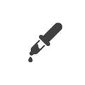 Chemical test dropper vector icon