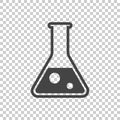 Chemical test tube pictogram icon. Chemical lab equipment isolated on isolated background. Experiment flasks for science Royalty Free Stock Photo