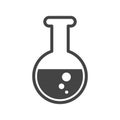 Chemical test tube pictogram icon. Chemical lab equipment isolated on white background. Experiment flasks for science experiment. Royalty Free Stock Photo