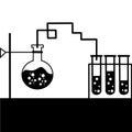 Chemical test tube pictogram icon. Laboratory glassware or beaker equipment. Experiment flasks. Trendy modern vector symbol. Simpl Royalty Free Stock Photo