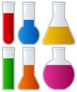 Chemical Test Tubes with Colorful Liquid Royalty Free Stock Photo