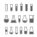 Chemical test tubes icons