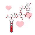 Chemical tube and oxytocin Royalty Free Stock Photo