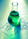 Chemical tube with reaction formula