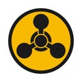 Chemical weapon warning, hazard sign