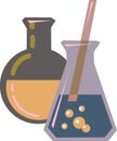 Chemicals in beakers