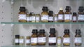 Chemicals in glass bottles Royalty Free Stock Photo