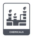 chemicals icon in trendy design style. chemicals icon isolated on white background. chemicals vector icon simple and modern flat