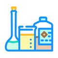 chemicals and solvents tool work color icon vector illustration Royalty Free Stock Photo