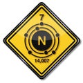 Chemistry character nitrogen Royalty Free Stock Photo