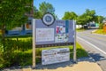 Chemin des Cantons sign, Stanstead, Quebec, Canada