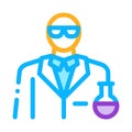 Chemist profession icon vector outline illustration