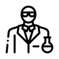Chemist profession icon vector outline illustration