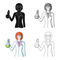 Chemist.Professions single icon in cartoon style vector symbol stock illustration web.