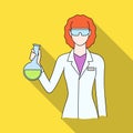 Chemist.Professions single icon in flat style vector symbol stock illustration web.