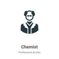 Chemist vector icon on white background. Flat vector chemist icon symbol sign from modern professions collection for mobile