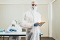 Chemist working for research and testing in laboratory together,Covid-19,Coronavirus vaccine Royalty Free Stock Photo