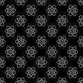 Chemistry Atom vector dark line seamless background - Physics Pattern Royalty Free Stock Photo